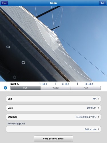 iPhone screenshot  - North Sails - iPad and iPhone Application © North Sails http://www.northsails.com/